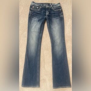 Miss Me Jeans! Boot Cut Jeans Embellished FLaP Pockets! Tag 31 measured 32x36